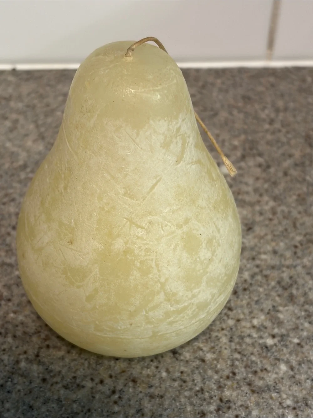 Pear-Shaped Cream Decorative Candle